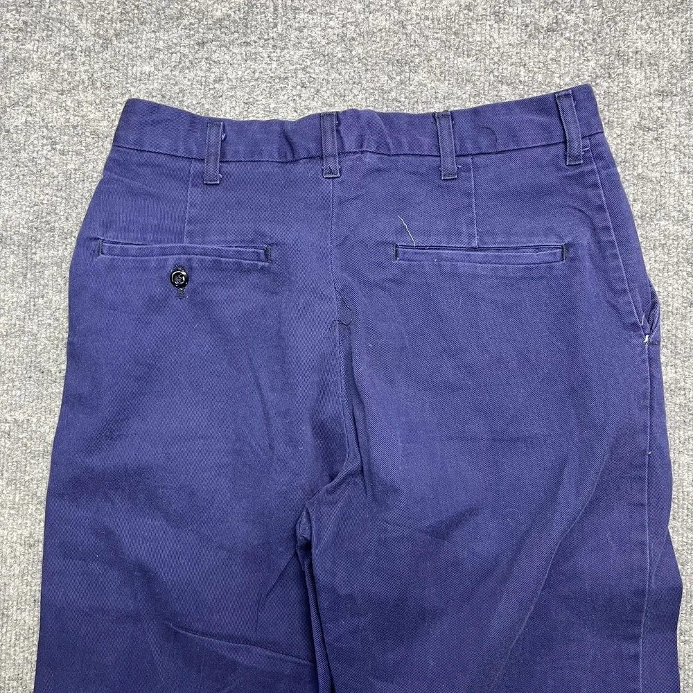 Cintas Work Chino Pants Men's Navy Blue Mid Rise Straight Zip Fly - 30x29.5
